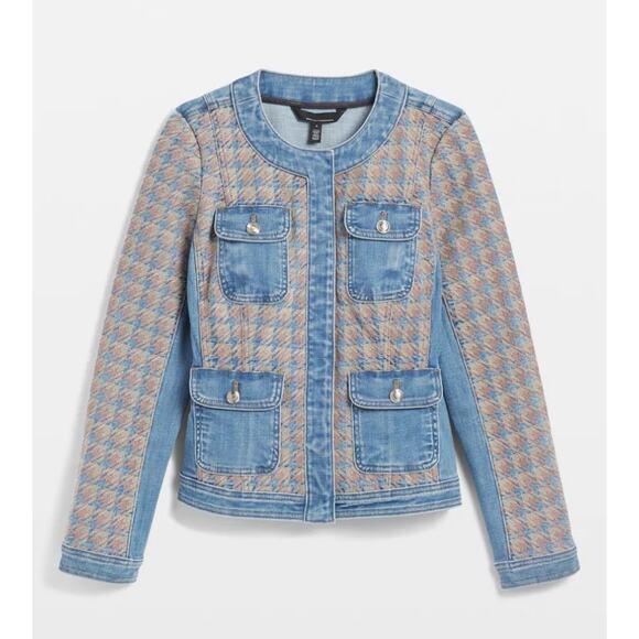 White House Black Market Jackets & Blazers - White House Black House Denim & Tweed Jacket